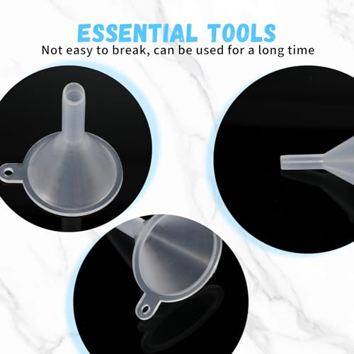 Kleine Plastic Funnel 10 stuks Mini Funnel Spout voor het vullen van flessen, glazen, parfums, poeder Funnels, essentiële oliën, Shampoo, Zand, Art Lab flessen 3