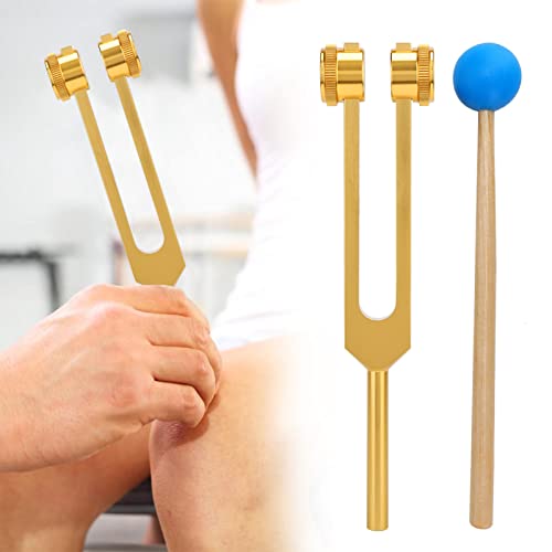 Voice Fork, 136.1HZ Aluminium Medical Tuning Fork met Hammer Instruments Tuning Trillingsgeluid therapie Set