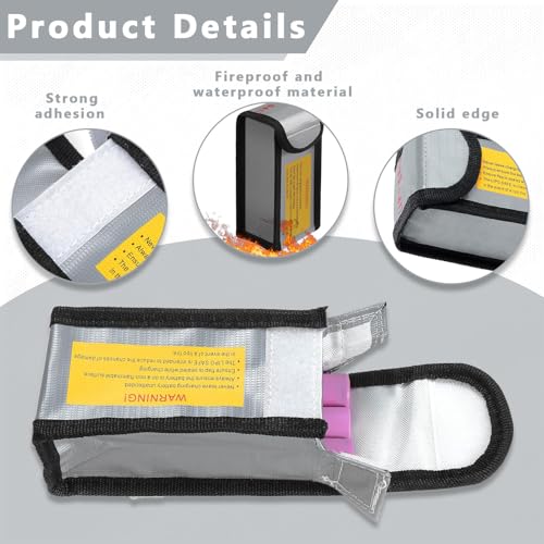 Lipo Safe Bag Lipo Batterijtas, Brandbestendig, Lipo Batterij, Brandveilige Veiligheidszak, Beschermt Batterij bij het opladen, Brand en explosie Proof 3