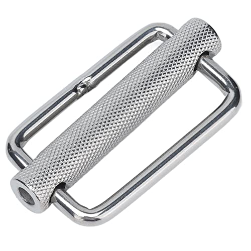 2 Stuk Slide Gesp, 316 Roestvrij staal Rechthoekig Verstelbare Knurled Roller Belt Buckles voor Webbing, Buckle Belts, Hondenhalsbanden, Nylon Webbing, Camping Straps(25mm) 3