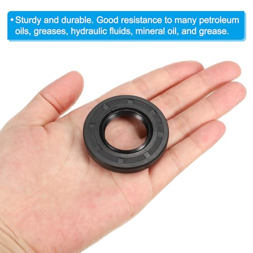 Olieverzegeling 25mm x 47mm x 7mm (2PCS) Nitril Rubber Cover Double Lips Veren geladen TC olie golven Seal voor het dragen Shaft Black 4
