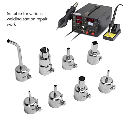 8PCS Universal Hot Air Gun Soldeerstation Nozzle, Lassen Gun Nozzle Compatibel met Aoyue 906, 968, 850, 6028 5