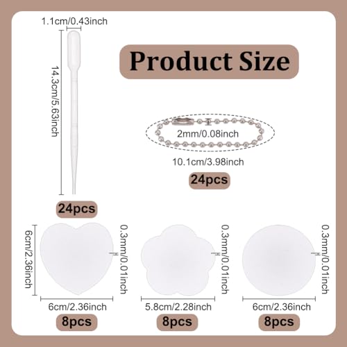 24 Set van 3 stijlen DIY textuur kunst tekenpapier, 3D schilderset van magisch schuim met ijseren bal hangerkettingen en kunststof drupelaars om te schilderen kunsthandwerk, papier met