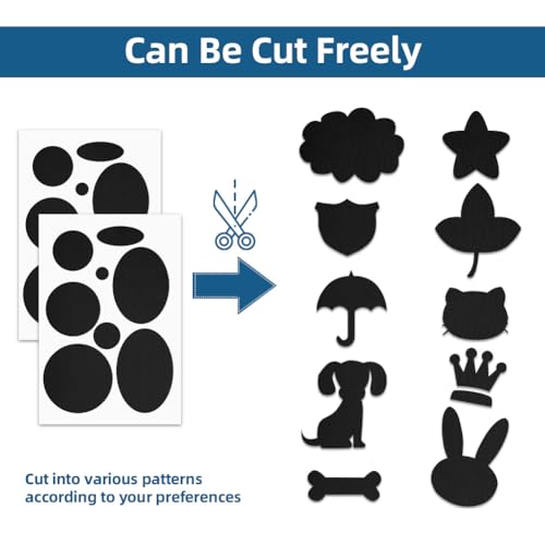 Pak van 12 reparatie patches voor kleding, waterdichte zelf-adhesive patches, Nylon Down Jassen Tenten, slaapzakken en paraplu's reparatie patches, diverse maten en vormen, zwart 4