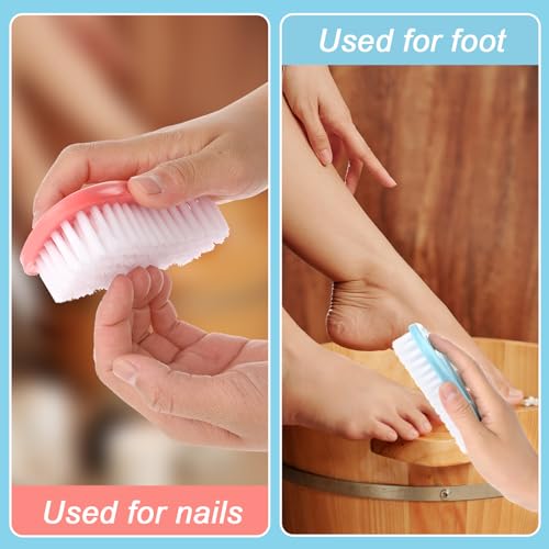 Spijkerborstel voor het reinigen van vingernagels, 2 stuks stevige borstel tenen vingernagel borstel vingernagel handscrub penselen teen schoner diepe nagel reinigen scrubber voor tenen