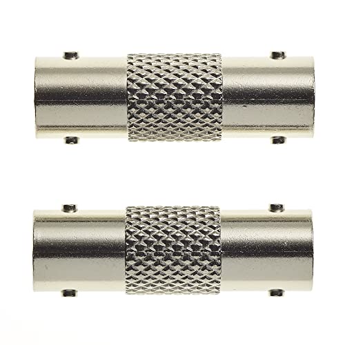 Vrouwelijke BNC Socket Vrouwelijke BNC Socket Adapter, 50 Ohm Zink Legering Body, Vrouw naar Vrouwelijke Aansluiting voor CCTV, Pak van 2 4