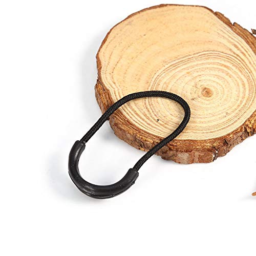 Zipper Trek Zip Pull Plastic 10 stuks zwart Plastic EDC Smile Style Zipper trekt koord touw voor kleding tas sories 5