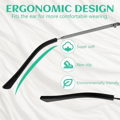 Glazen Bracket Covers 8 Paren Silicone Glazen Hackets Non-Slip Glazen Hacket voor Eyewear Reparatie Onderdelen (Zwart) 3