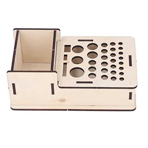Opslagdoos voor leergereedschappen, Opbergdoos voor leergereedschappen, Opbergdoos voor leermiddelen Lederen Craft Rack Stand Punch Tool Organisator voor DIY, Houten Bord 4