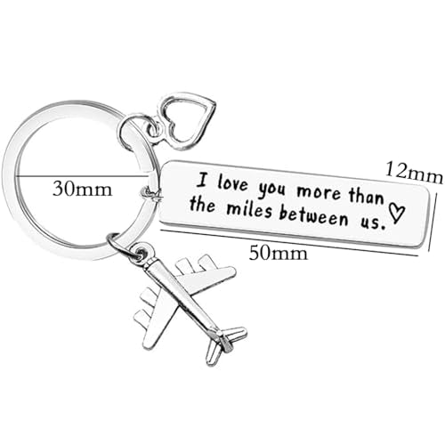 Paar Cadeau sleutelhanger, Lange afstand relatie Cadeau sleutelhanger voor vriendin, Ik hou van je sleutelhanger voor geliefden, Verjaardag Cadeau