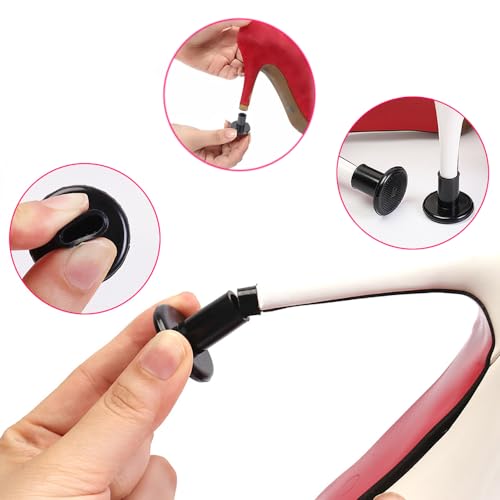 12 paar hoge hakken beschermers, vrouwenschoenen en hakken, economie stopper, 3 maten, Plastic covers, schoen hakken, Stiletto, hoge hakken, voor gras, bruiloften, feesten, buiten evenementen 3