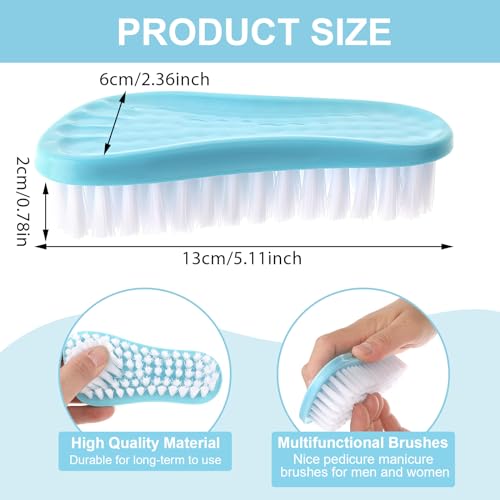 Spijkerborstel voor het reinigen van vingernagels, 2 stuks stevige borstel tenen vingernagel borstel vingernagel handscrub penselen teen schoner diepe nagel reinigen scrubber voor tenen 4