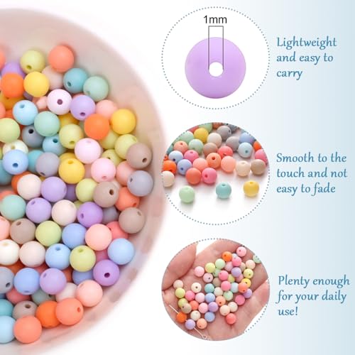 100 st. Matte Acryl Ronde Matte Candy Kleur kralen, Kleurrijke armband Vriendschap armband maken van Opaque Pastel kleuren gemengde 8mm Losse kralen voor ketting ambachten sieraden DlY 3