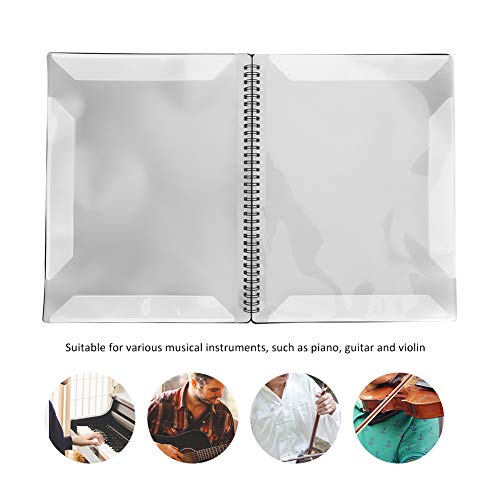 Muziek Blad File Thema Bestand Documenten Opslag Solkey Folder 40 Pockets A4 Waterdicht ABS voor Piano Gitaar Muziekinstrument Accessoires Zwart 4