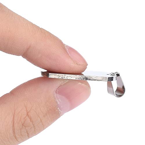5sts 304 Roestvrij stalen rechthoek Lege stempels Tag hangers Etching Graving Tags Charm met Pinch Bail 28x18x1.8mm voor sieraden het maken van huisdier hond naam ID Tags 5