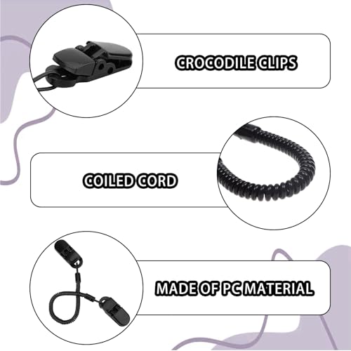 4 st Hoed Clips, Zwarte Cap houder, Retetainer Clip, Hoed Strap Cord houder Cap Keeper, Bijlage Klem Outdoor touw, voor het vissen, Zeilen, Boot Tours 3