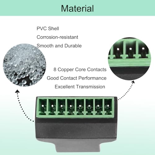 RJ45 Plug to 8 Pin Adapter met Schroef LAN voor Cat7 Cat6 Cat5 Cat5e Ethernet Extender Cable RJ45 8 Pin T568B voor CCTV Internet Digital DVR Ethernet Jack Network 3
