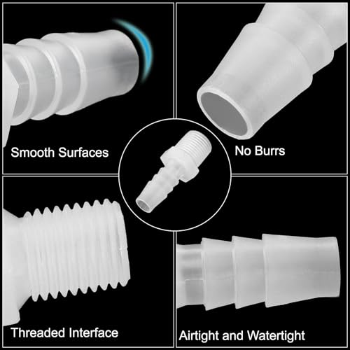 3/8" Barb x 3/8" G Male Connector, 5st Plastic slang passen industriële slang Barb om Pijp Fitting Aansluiten voor water vloeibare lucht brandstof 3