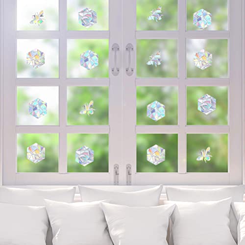 16Stuks Rainbow Sun Catcher Venster Flaps Anti botsing Venster Stickers Decals voor Vogels Glas Alert Prism Decals - Voorkom Vogels Strikes - Versier uw glazen deuren 3