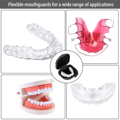 2 stuks Bracket Box Tandprothese Box Glitter Box Tanden Rail Retetainer Box Dental Box for Storing Braces or Tanden Rails (Zwart & wit) 5