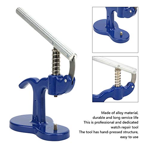 Horloge Pers Set, Professionele Blauwe Legering, Handgedrukt, Reparatie, Handgereedschap met 12 stuks dies, Horloge Drukkist voor het sluiten van de achterkant van het horloge 4
