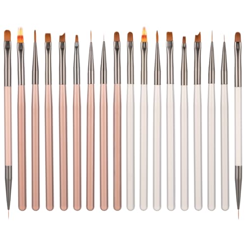 Nail Art Brush Set 18 stuks Nail Art Design Nail Gel Paint Brush Tekening Pen Nail Liner Pointing Brush voor DIY Manicure Salon Home Nail Brush Set