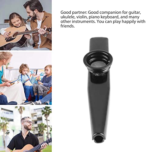 Metal Kazoo, Lichtgewicht Portable Kazoo Guitar Partner Fluit Musical Instrument (Zwart) 3