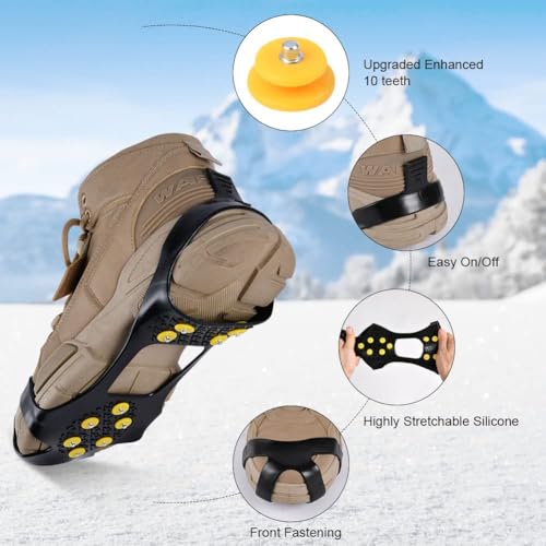 Klimmen Strijkijzer Non-Slip Schoen Klauw met roestvrij staal Spikes voor wandelen sneeuw ijs Winter Outdoor trekking 3
