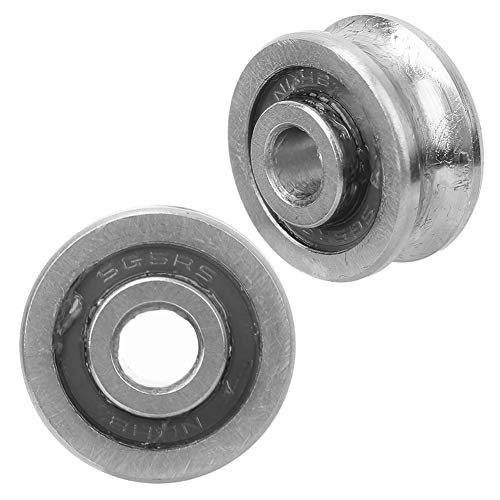 10 stuks U-groove SG15 Track U Groove Pulley Guide Bearing, 5 X 17 X 8 mm U Groove Wheel Roller Bearing voor Computer Borduren Machine [Single Row Roller] (enkele rij bal) 4