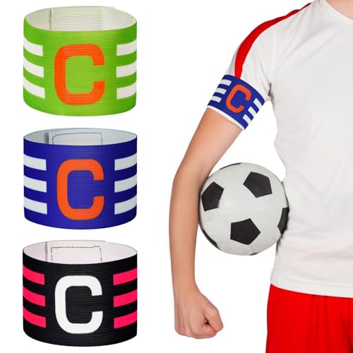 Voetbal Captain's Armbanden, geel + blauw + zwart