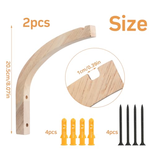Houten plantenhaken, Washaken en wandhaakjes voor planten, Bloemen, Klokken, Hangmand inbegrepen