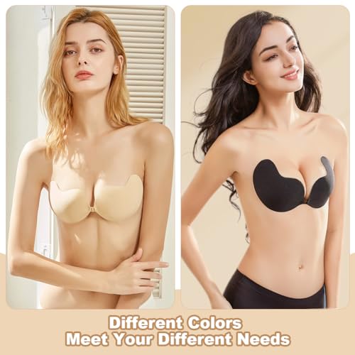 Kleefbeha, druk op de bandloze beha, Herbruikbare onzichtbare siliconen beha, huidvriendelijke onzichtbare beha voor avondjurk, bruidsjurk, zwembroek 4
