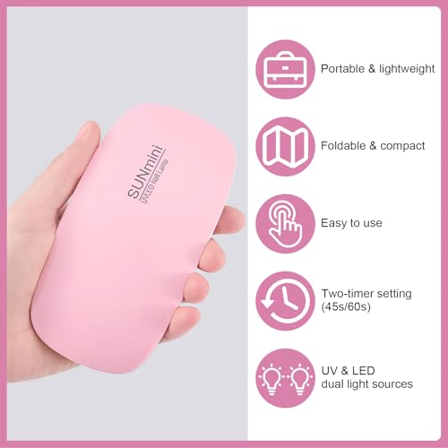 Mini UV LED Nagellamp, UV LED Gel Nails, Nagel Poolse droger, Mini Nail droger voor alle Gel Nail Poolse, UV-lamp voor UV Gel Nail Poolse 3