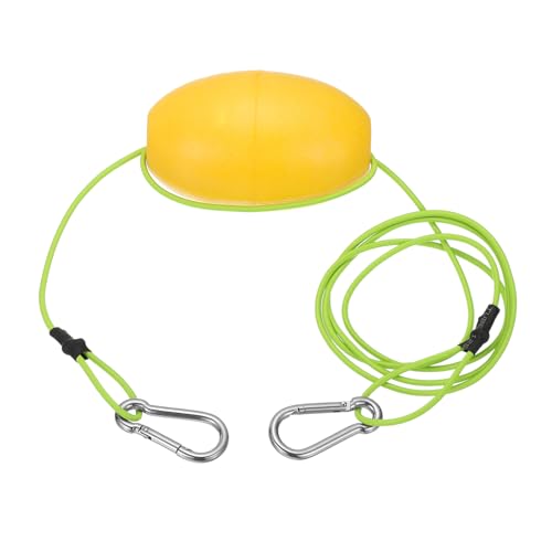7FT Float Touw Herinnering Lead, Heavy Duty Buoy Ball Float Leash met roestvrij stalen haak Drift Touw Marker Buoy Float Touw voor de visserij Drift Jet-Ski Kayak Bootaccessoires, Groen