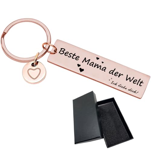 Best Mama Keychain, Cadeau voor Moeder, Sleutelhanger, Cadeau voor Moederdag, Verjaardagscadeau, Rose Gold, Rose Gold, M, Rose Gold 3