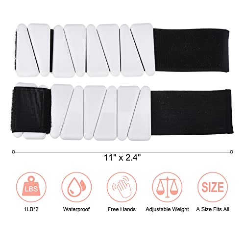 Verstelbare pols enkelgewichten, 0,9 kg totaal (0,5 kg per stuk) trainingspootgewichten voor vrouwen en mannen voor het trainen van yoga joggen