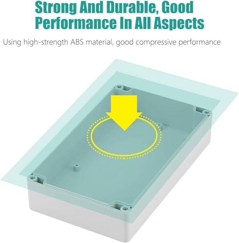 IP65 Waterdichte knopdoos, 15 maten om te kiezen uit ABS voor doe-het-zelf projecten, Elektrische distributiedoos, Oppervlakte-geplaatst 200 x 120 x 55 mm 5