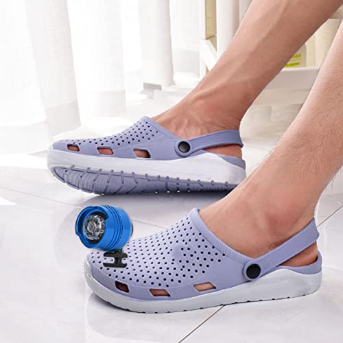 Koplampen voor Croc 2PCS Kleine lichtjes Croc Schoenen Decor Grappige Schoen Accessoires Aluminium schoenen verlichting (blauw) 4