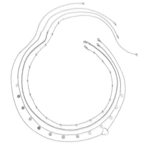 Taille ketting Silver Sequin Belly ketting Multilayer Perzik hart Belly ketting Stapelbaar Boheemse waist ketting Silver voor vrienden geliefden of jezelf, NO,, niet-precious metaal, geen