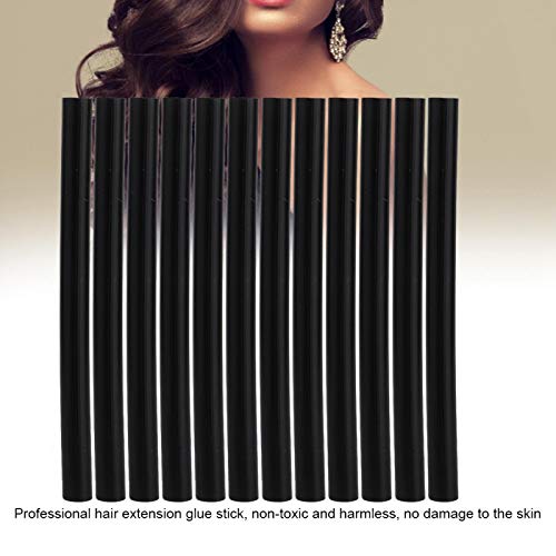 Haarlijm Hair Styling Tool Hair Extension Lijm Stick Hair Extension Tool, ForMetal, voor pruik Glass Wood(zwart) 5