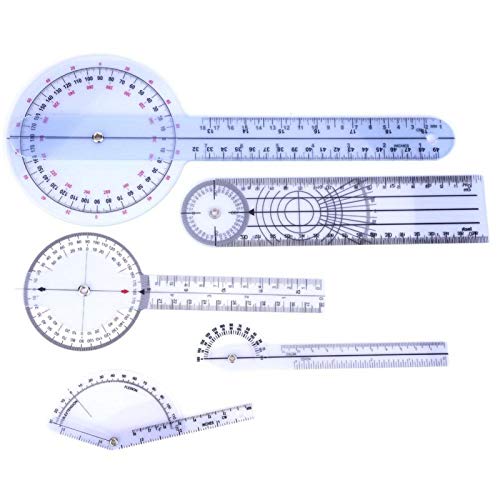 5Pcs Finger Goniometer Protractor Liniaal Hoek Ruler Spinale Goniometer Degrees Protractor:(#1)