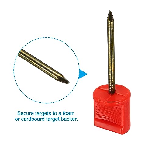 10 st Arch Lens Pins, Mangaan Steel Alloy Nails Goal Pin gecorrigeerd voor het vasthouden van Target Paper Face Red 4