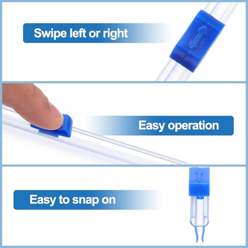 4st Plastic Wrap Cutter, 17 inch Plastic Wrap Slide Cutter Snap Card Slot Installatie Vervanging voor Aluminium Foil Wax Paper Wrap Dispenser, Blauw 3