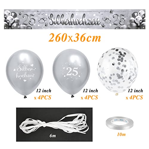 ballonnen zilveren bruiloft(A)