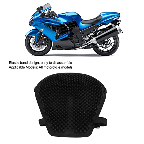 Motorfiets Gel Seat Kussen, Black Universal Cooling Shock Absorptie Pressure Relief, voor de meeste motorfietsen Zadelhoes 3