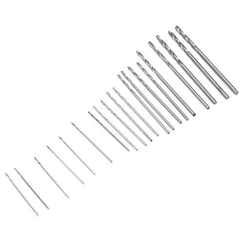 Mini Boor, Micro Boor, 20 stuks 0,3 Mm-1.6 Mm Boor Bit Set met koffer voor hout Plastic hoge snelheid staal, Hex Shank, Korte boorbits 5