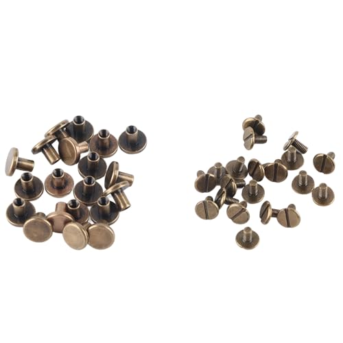 20 st. Metalen Rivet Flat Head Koper Messing Schroeven Noten Nagels Lederen Cap Accessoires voor Jassen Caps Tassen Decoratie (8mm)