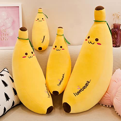 Plush knuffelspeelgoed, banaankussen, Kawaii banaan kussen lange banaan pluche speelgoed, pluche kussen, banaan, pluche speelgoed, cartoon pop, gevulde pluche banaan kussenspeelgoed, geschenk voor kinderen 4