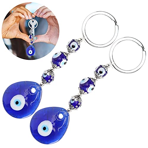 2 st. Lucky Eye Keychain, Exquise ambacht Eye Keychain Turkse blauwe ogen sieraden Blue Eye Amulet voor meisjes, blauw 5