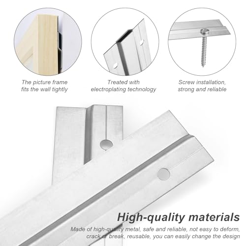 Z Klemmen voor Hang, 6 stuks Hang Rails, French Rails, Photo Hangers, Hardware Kit, Wall Mount voor Hang Spiegels, Panels, Shelves, Headboards, Art Frames 3